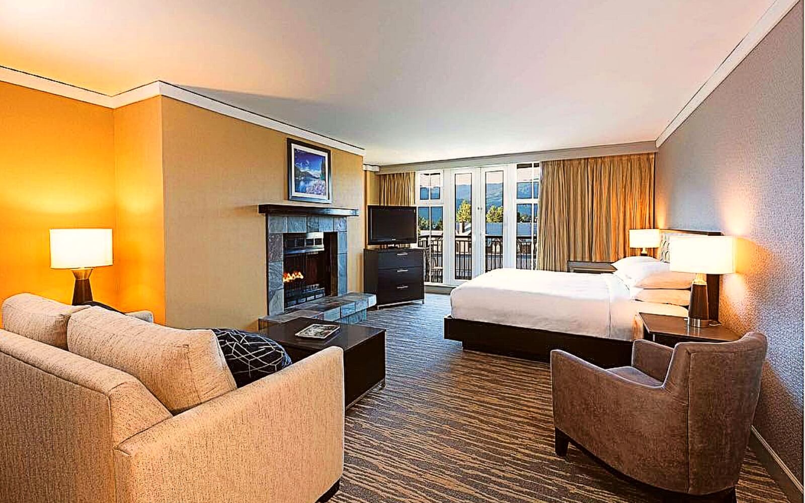 A room at the Hilton Resort and Spa, Whistler Village