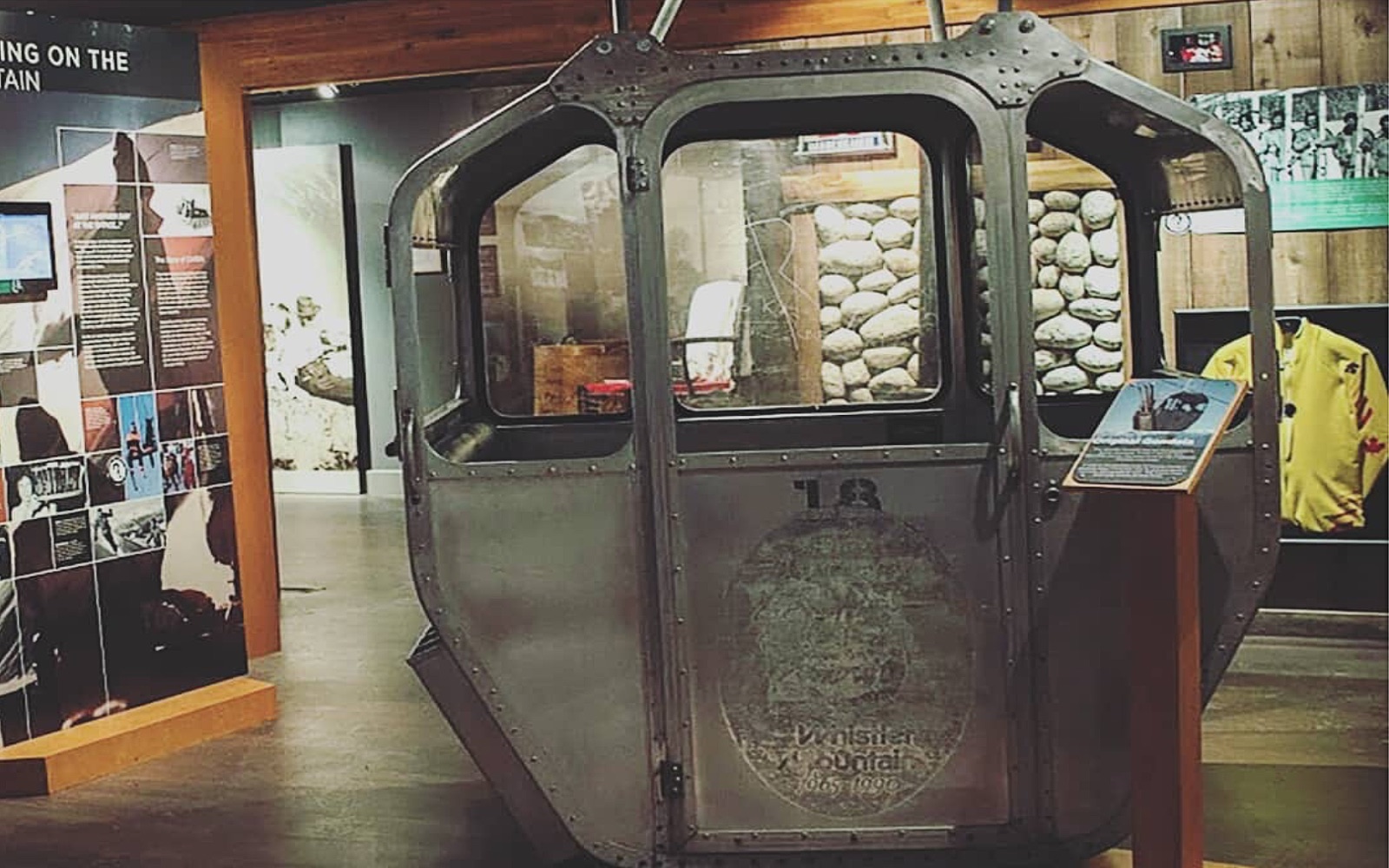 An original gondola at the Whistler Museum