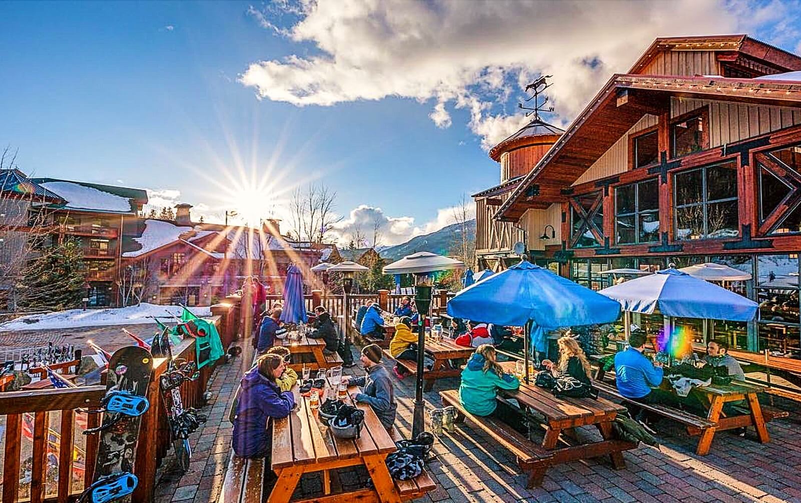 The patio at Dusty’s, Whistler