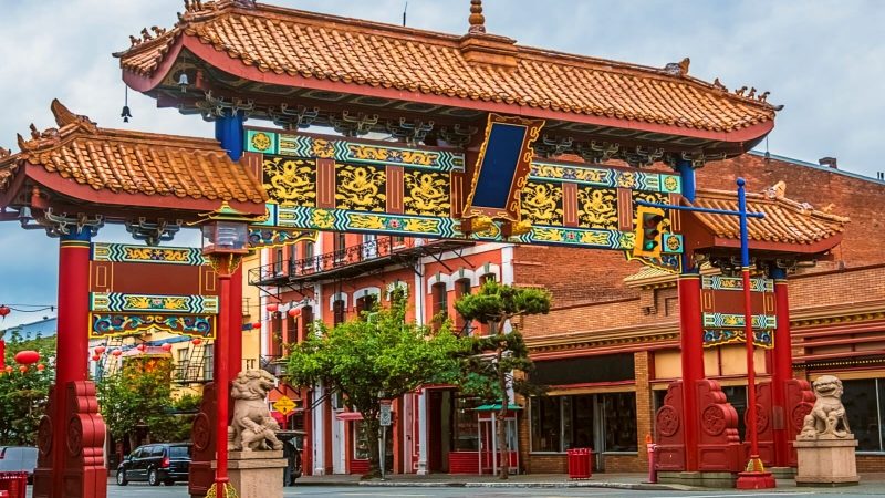 The Millenium Gates at the entrance to Chinatown