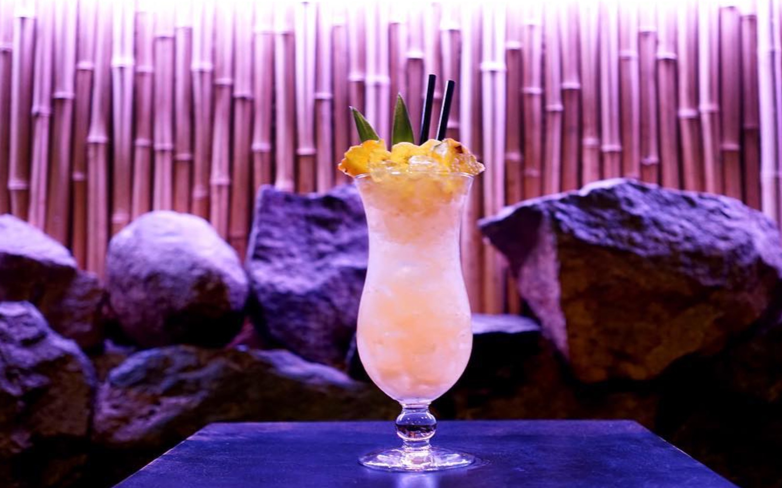 Tropical cocktail at the Tiki Bar, Vancouver