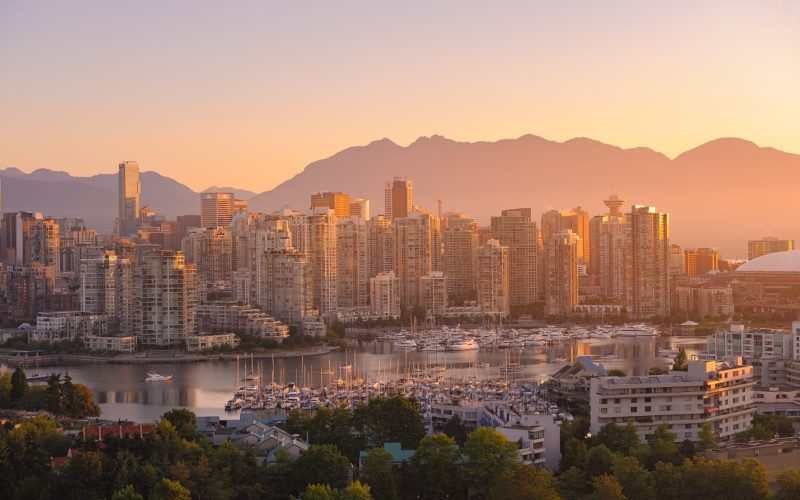 The sun rises over Vancouver’s skyline