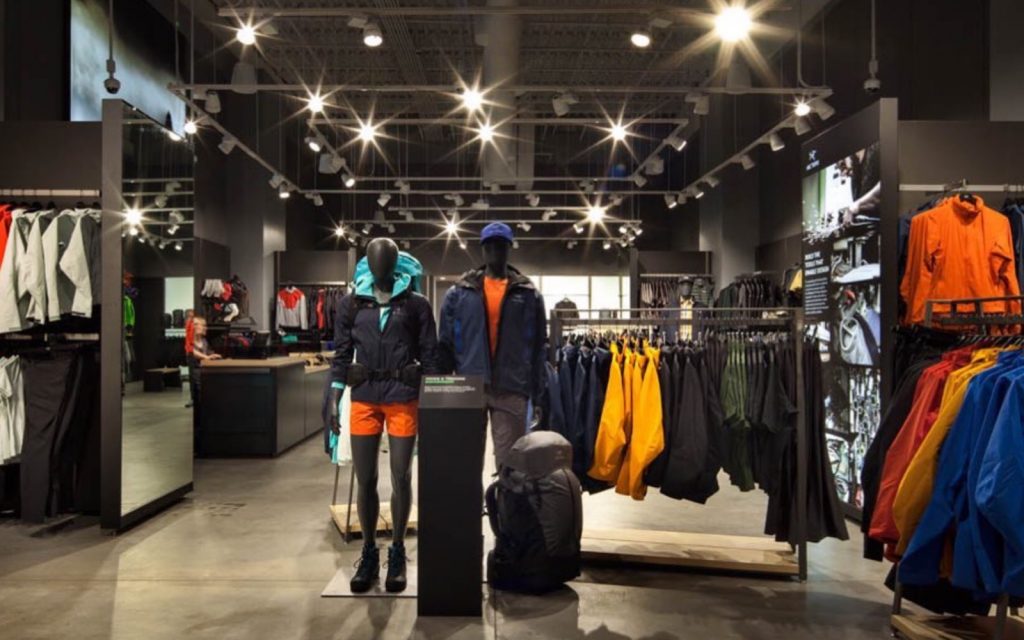 A shot from inside the Arc’teryx store in Kitsilano