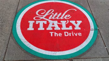 A street sign in Little Italy, Vancouver