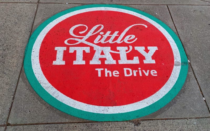 A street sign in Little Italy, Vancouver
