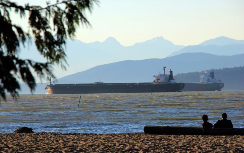 The view of English Bay from Locarno Beach