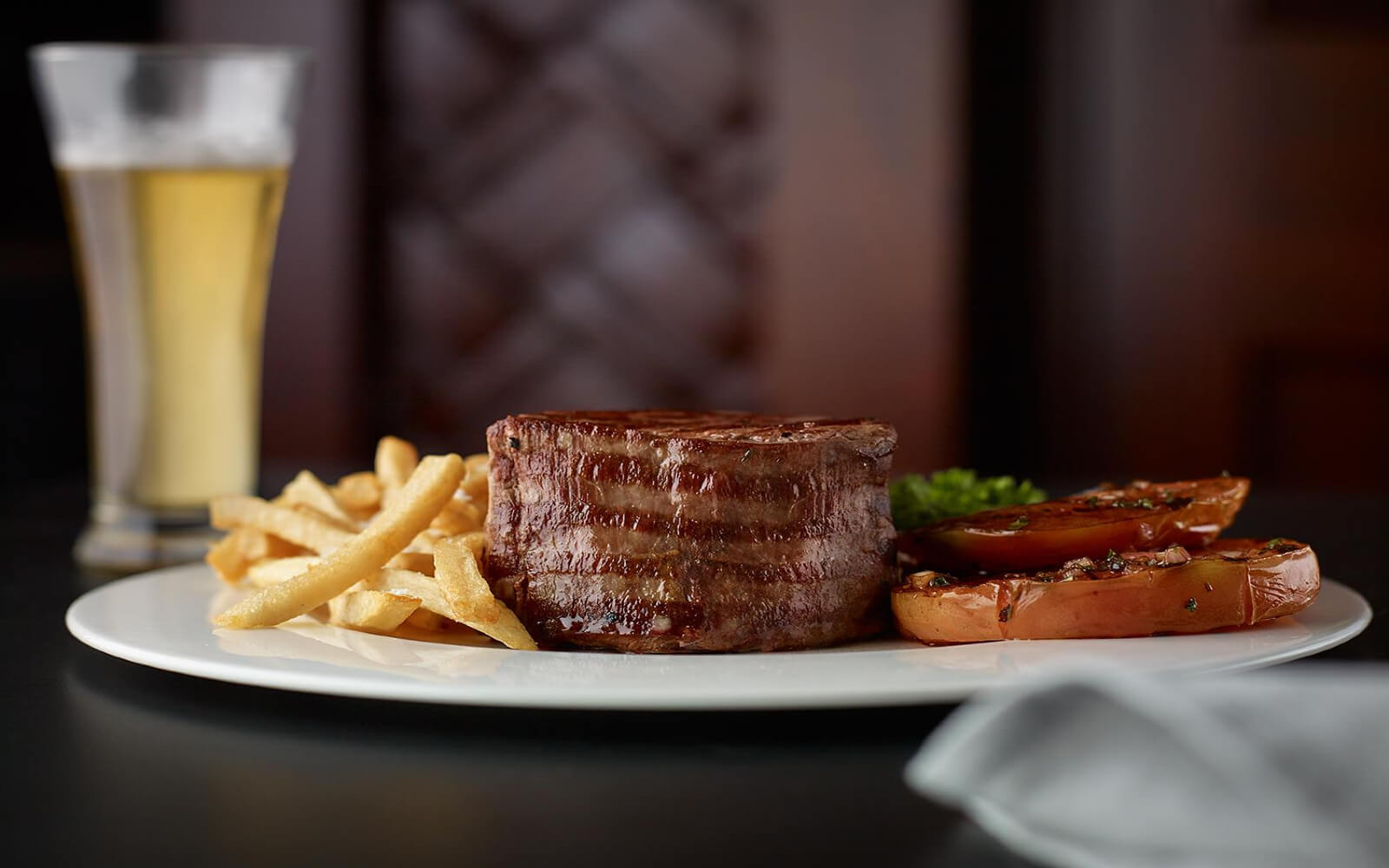 a filet steak and fries at hys steakhouse vancouver bc