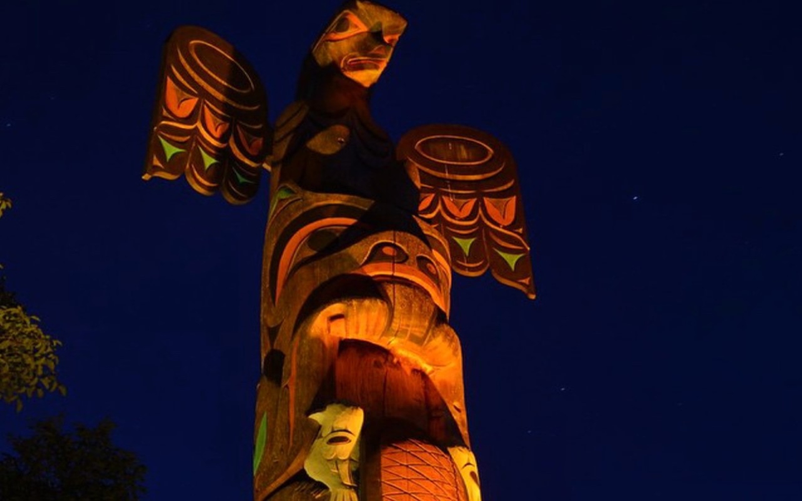Coast Salish Totem Poles at Butchart Gardens, Victoria BC