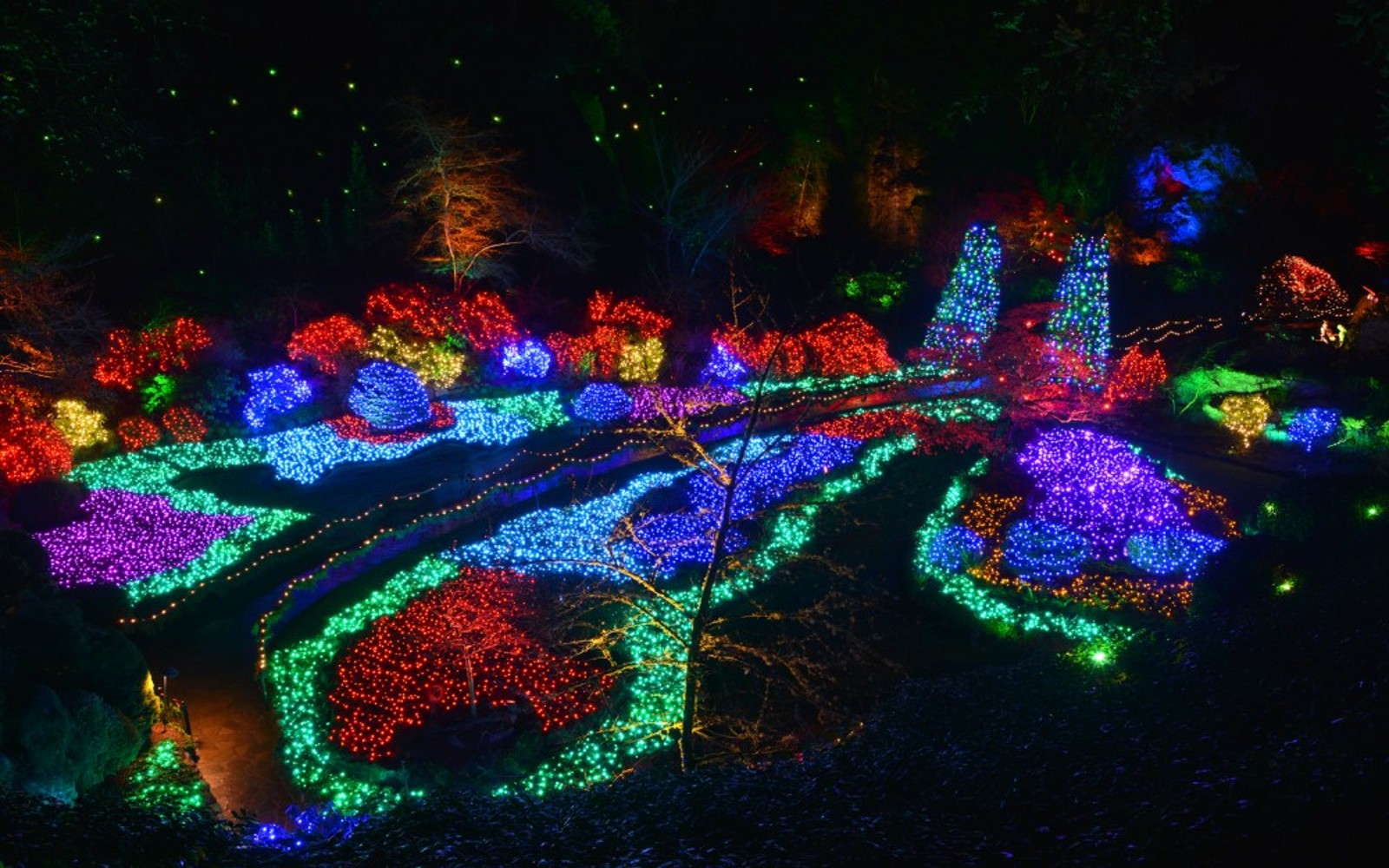 Christmas lights at Butchart Gardens, Victoria BC