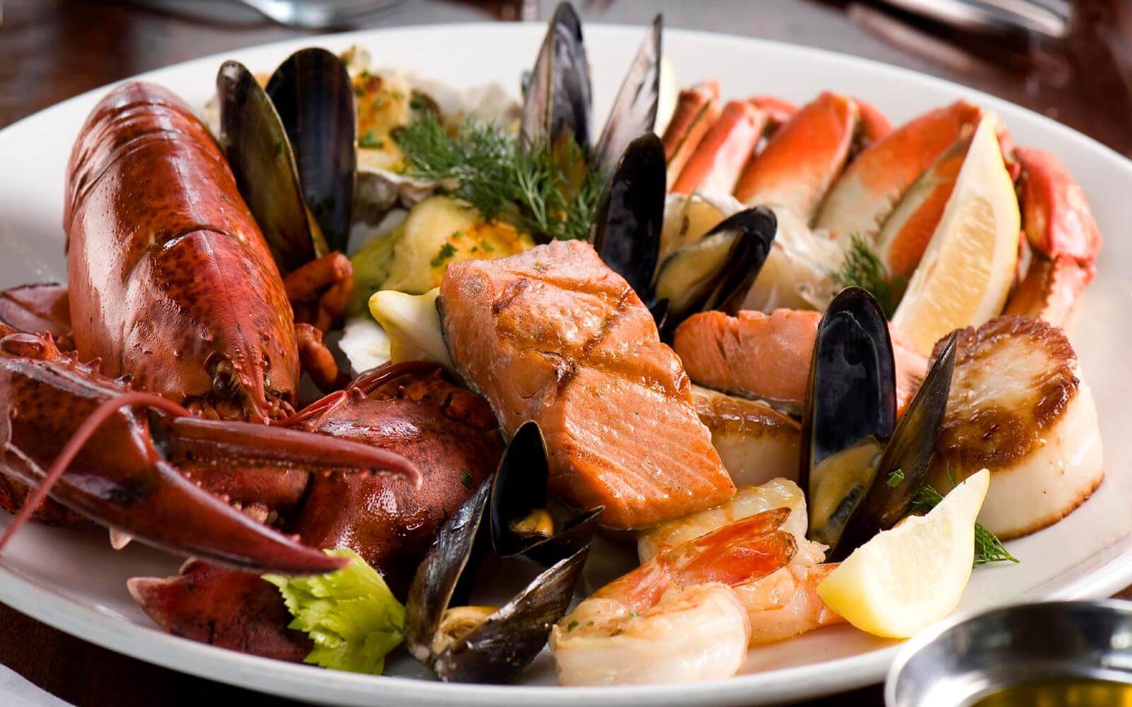 a fresh seafood platter at joe fortes restaurant in vancouver bc canada