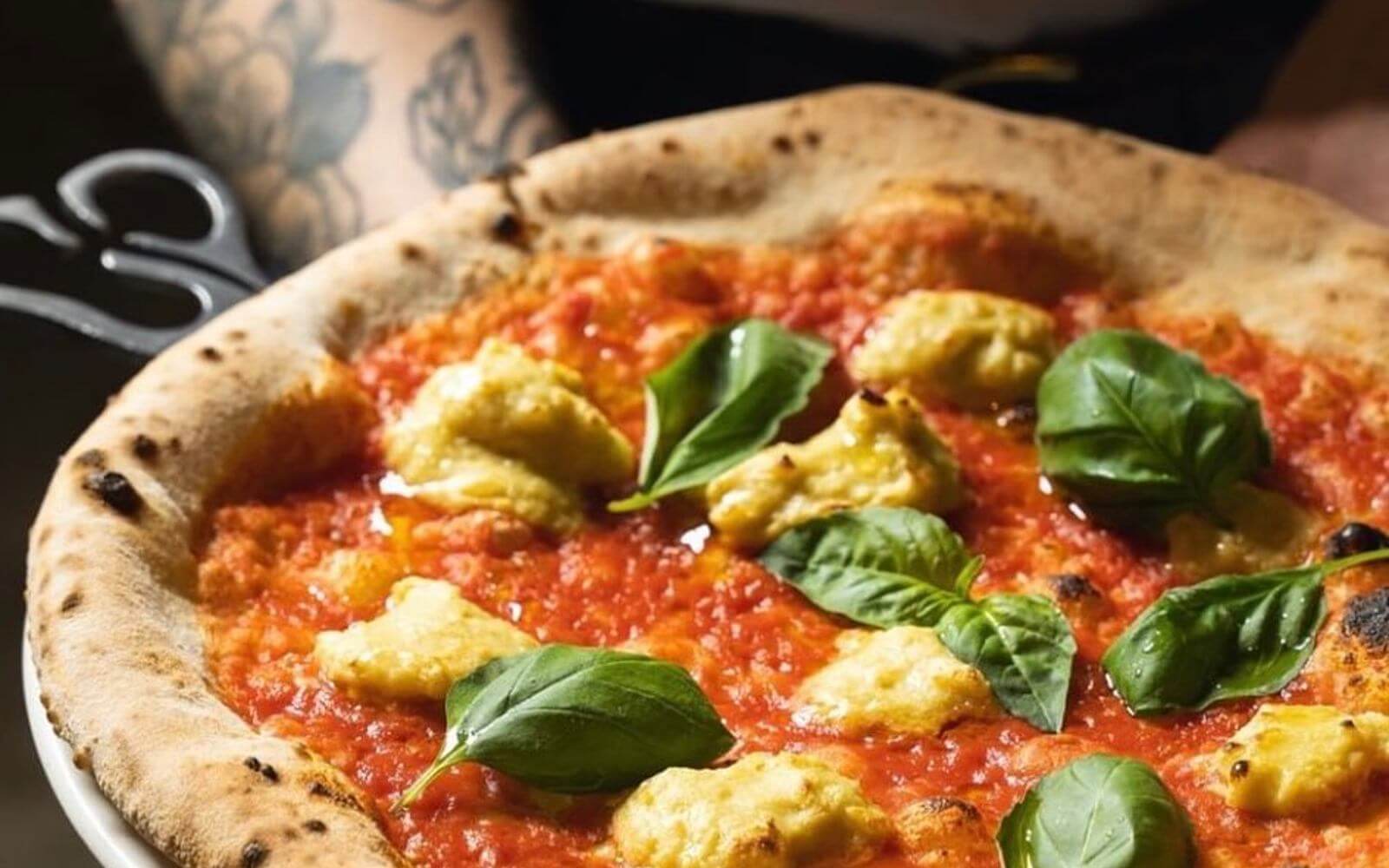 a vegetarian pizza at nicli antica pizzeria