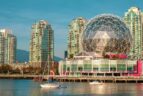 a exterior view of Science World Vancouver.