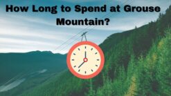 grouse mountain gondola with clock
