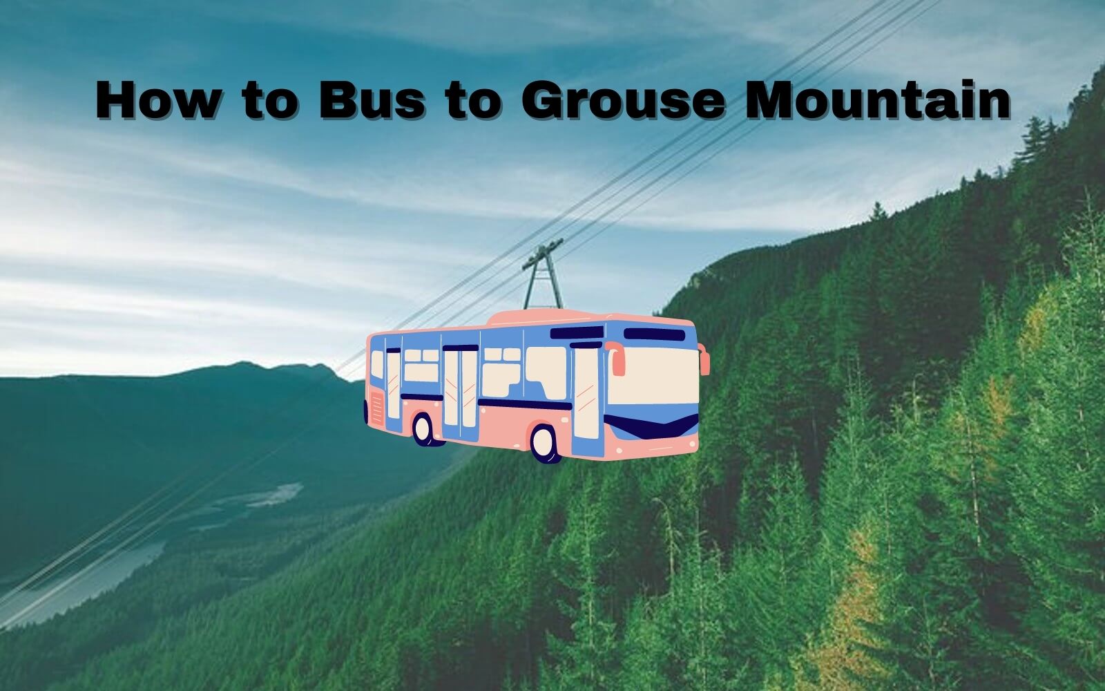 bus to grouse mountain with tree view