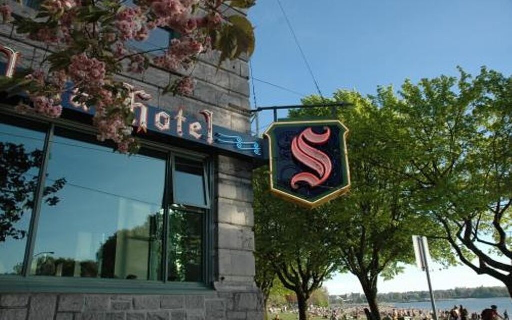The exterior of the legendary Sylvia Hotel & Restaurant, Vancouver, BC.