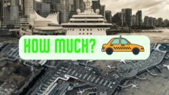 the cost of a taxi from vancouver airport to the cruise terminal.