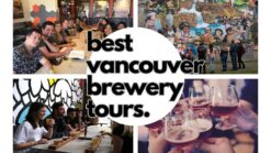 vancouver brewery tour with cheers glasses and fun young groups