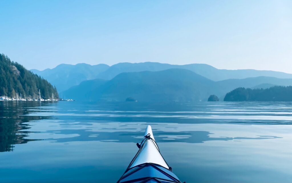 the view of deep cove on one of our vancouver kayaking tours