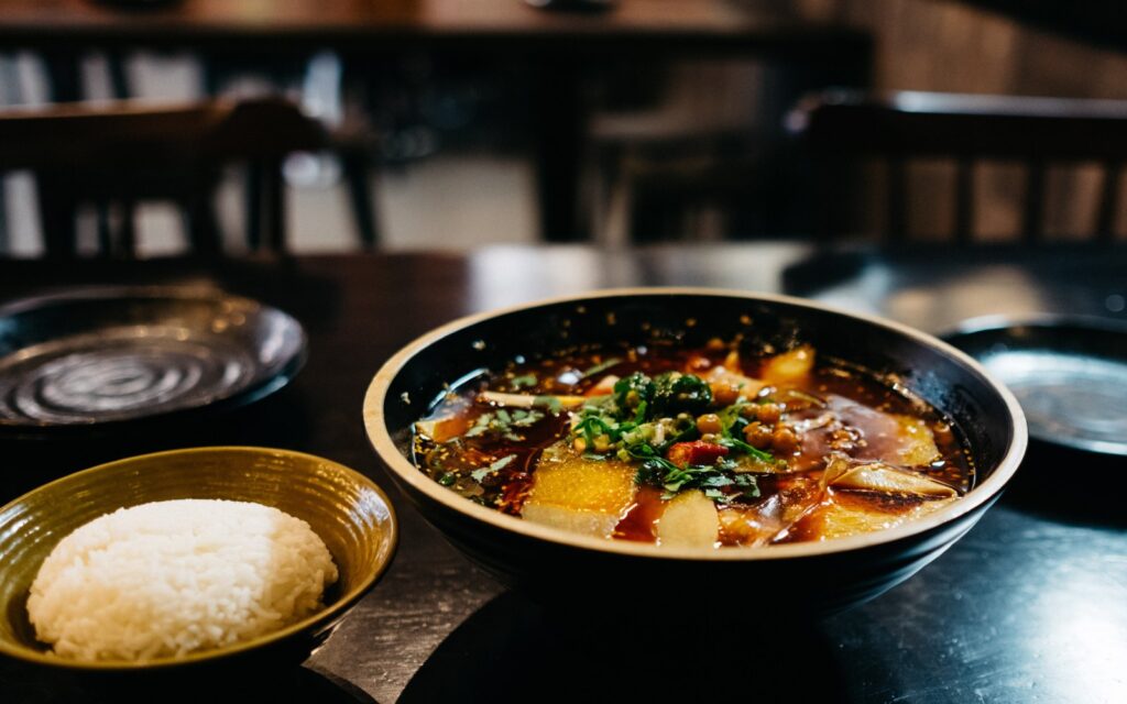 a bowl of szechuan soup in richmond's golden village