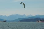 A local flies a kite during the Vancouver May long weekend.