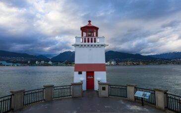 The view of Brockton Point at Stanley Park, Vancouver, BC.