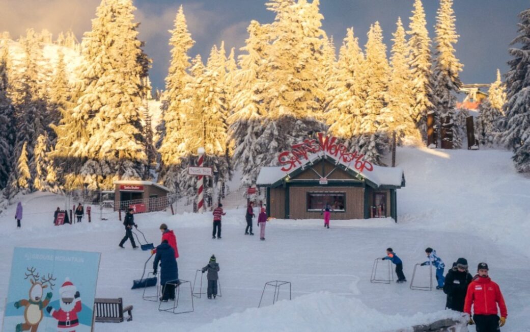 The Peak of Christmas village on Grouse Mountain, Vancouver, BC.